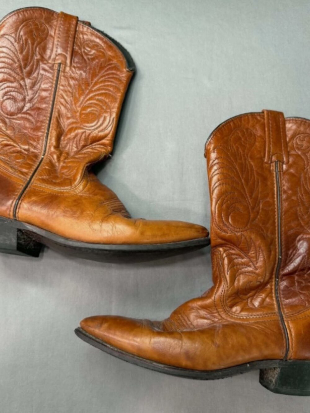 Boots Brown Leather Western Cowboy Cowgirl Vintage Acme 10664 6.5